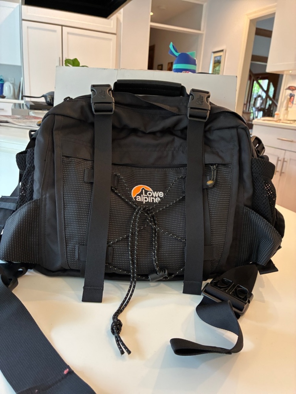 Alpine Black and Orange Outdoor Messenger Bag